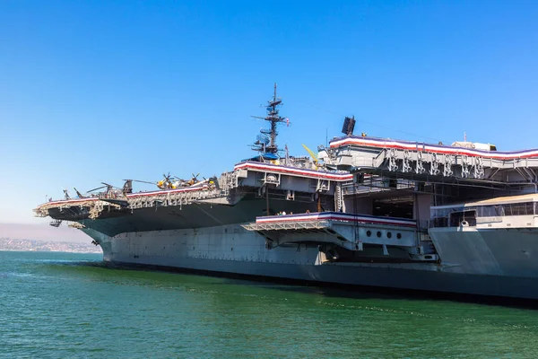 Сан Диего Сша Марта 2020 Года Авианосец Uss Midway Museum — стоковое фото