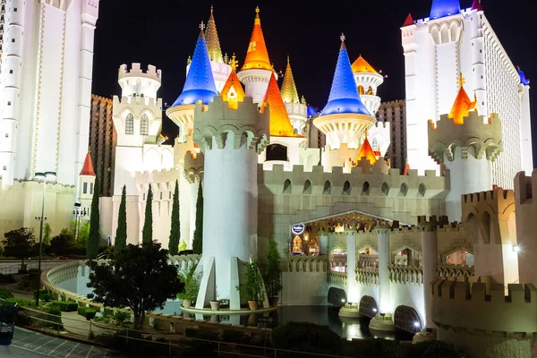 Las Vegas Usa Maart 2020 Excalibur Hotel Casino Nachts Las — Stockfoto