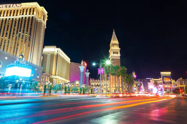 Las Vegas Usa Maart 2020 Venetian Hotel Casino Nachts Las — Stockfoto