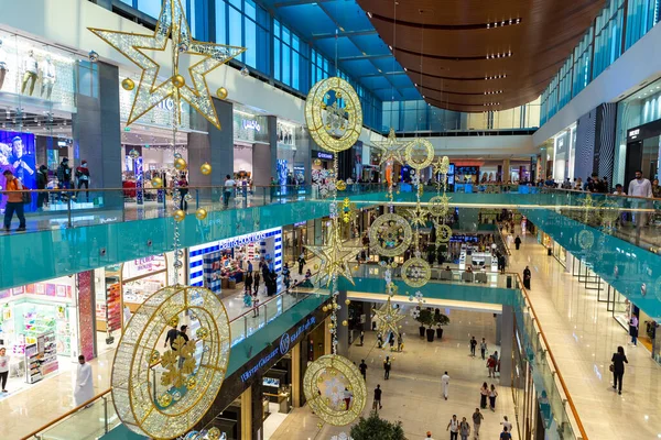 Dubai Emirati Arabi Uniti Dicembre 2019 Dubai Mall Decorato Vacanze — Foto Stock