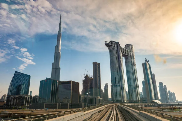 Dubai Uae April 2020 View Burj Khalifa Address Sky View — Stock Photo, Image