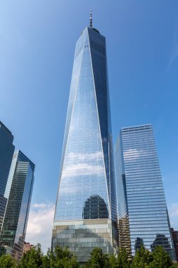 NEW YORK CITY, ABD - 29 Mart 2020: New York 'taki Dünya Ticaret Merkezi Kulesi, ABD