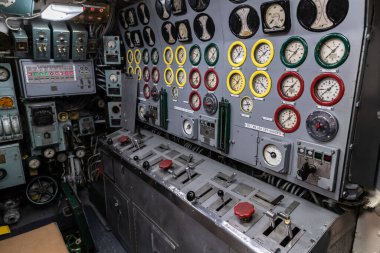 NEW YORK CITY, ABD - 29 Mart 2020: Denizaltı USS Growler New York City Intrepid Sea, Air Space Museum Complex, New York, ABD