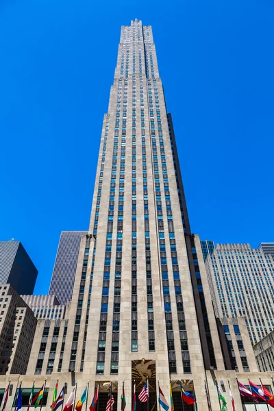 Nova Cidade Iorque Eua Março 2020 Estátua Prometheus Rockefeller Center — Fotografia de Stock