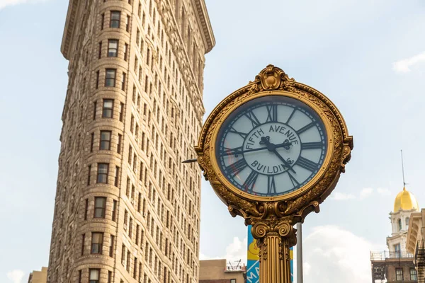 New York City Usa Március 2020 Sugárúti Óra Flatiron Building — Stock Fotó