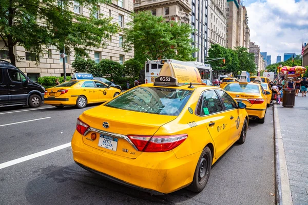 New York City Usa März 2020 Gelbes Taxi Auf Der — Stockfoto