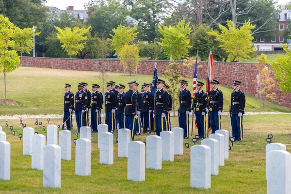 Washington Maart 2020 Militaire Begrafenis Nationale Begraafplaats Van Arlington Washington — Stockfoto