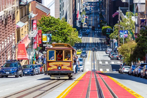 San Francisco Usa März 2020 Die Seilbahn San Francisco Kalifornien — Stockfoto