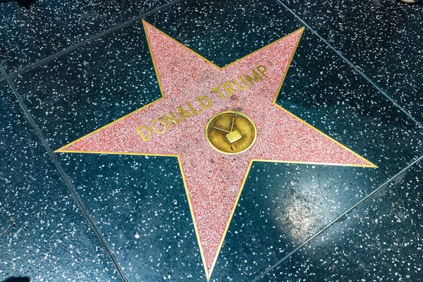 Los Angeles Hollywood Eua Março 2020 Estrela Trump Donal Calçada — Fotografia de Stock