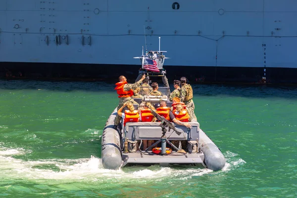 San Diego Usa March 2020 Námořní Hlídková Loď Námořní Základny — Stock fotografie