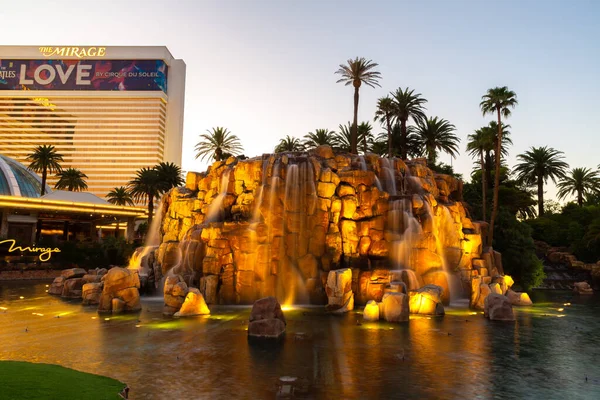 Las Vegas Usa March 2020 Artificial Volcano Mirage Hotel Casino — 图库照片