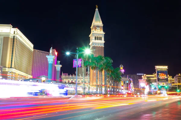 Las Vegas Usa Maart 2020 Venetian Hotel Casino Nachts Las — Stockfoto