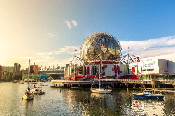 Vancouver Canada April 2020 Science World Telus World Science Sunny — стокове фото