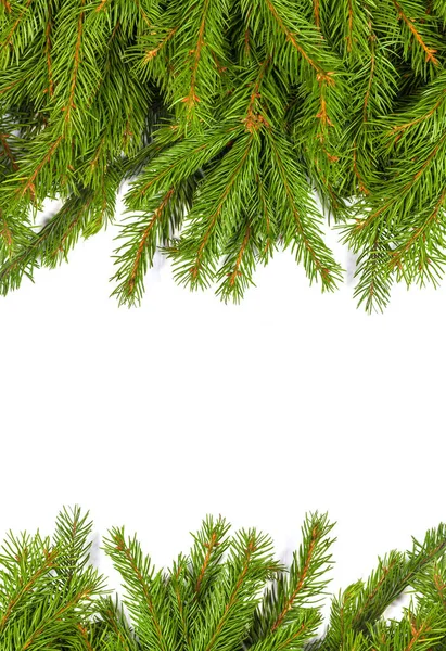 Christmas Green Framework Isolated White Background Royalty Free Stock Images