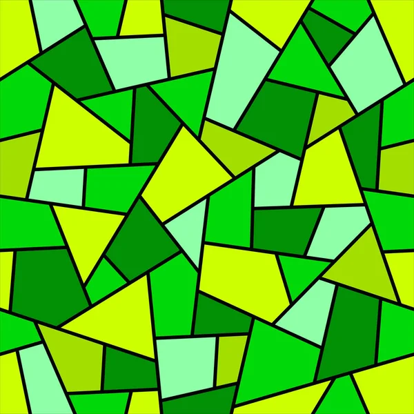 シームレスな抽象緑幾何学模様 — ストックベクタ