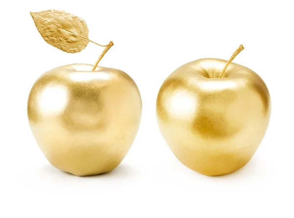 Pomme d'or sur fond blanc . — Photo