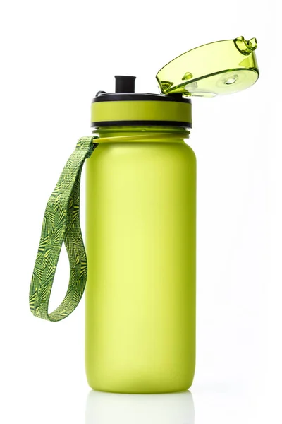 Frostad Grön Dricka Flaska För Sport Och Fitness — Stockfoto