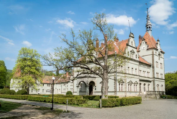 Vista Primavera Del Castillo Palacio Del Conde Schonborn Cerca Mukachevo —  Fotos de Stock