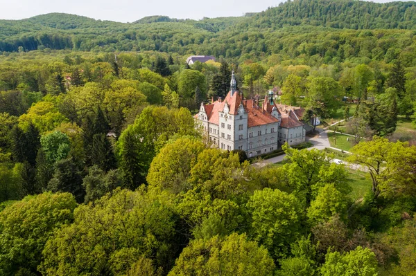 Luftaufnahme Der Burg Palast Des Grafen Schonborn Der Nähe Von — Stockfoto