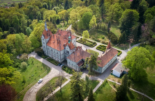 Luftaufnahme Der Burg Palast Des Grafen Schonborn Der Nähe Von — Stockfoto