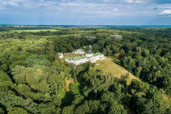 Vedere aeriană de vară a rezervației naturale Kachanivka (Kachanovka) și — Fotografie, imagine de stoc