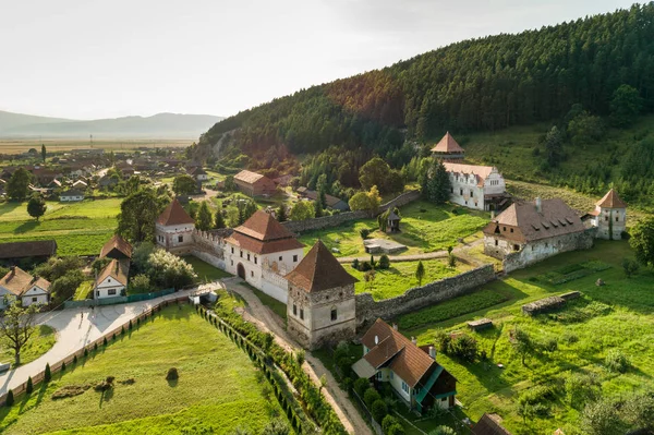 O Castelo de Lazar, importantes edifícios renascentistas de Transylvani — Fotografia de Stock