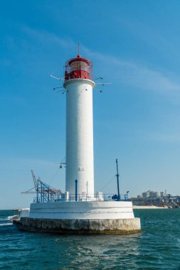 Ukrayna 'nın Odessa limanındaki deniz feneri.