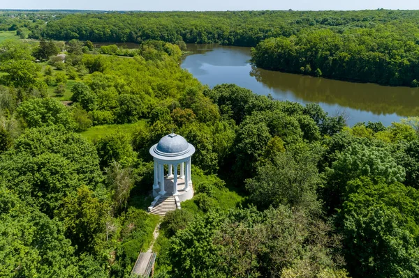 Flygfoto Sommar Syn Alkov Nära Galaganiv Palace Sokyryntsi Nationalpark Sokyryntsi — Stockfoto