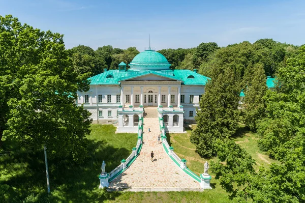 Vista Aérea Verão Palácio Galaganiv Parque Nacional Sokyryntsi Aldeia Sokyryntsi — Fotografia de Stock