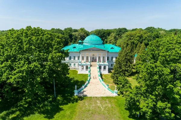 Vista Aérea Verão Palácio Galaganiv Parque Nacional Sokyryntsi Aldeia Sokyryntsi — Fotografia de Stock