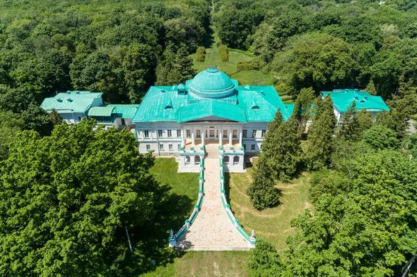 Luftaufnahme Des Galaganiv Palace Sokyryntsi Nationalpark Sokyryntsi Dorf Region Tschernigiw Stockbild