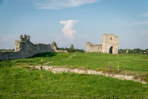Ruins Kremenets Kastély Tetején Található Egy Hegy Kremenets Város Ternopil — Stock Fotó