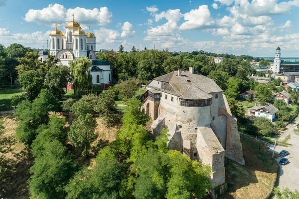 우크라이나의 지역에 오스트로 공중에서 내려다본 우크라이나의 목적지와 — 스톡 사진