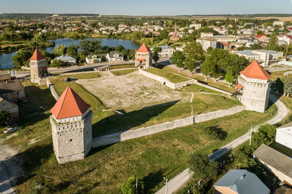 Αεροφωτογραφία Drone Του Κάστρου Skalatsy Μουσείο Στην Πόλη Skalat Ternopil — Φωτογραφία Αρχείου