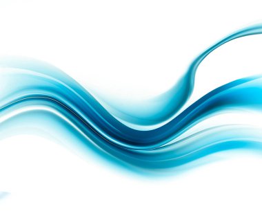 Parlak mavi ve beyaz modern futuristik arka plan ile soyut dalgalar
