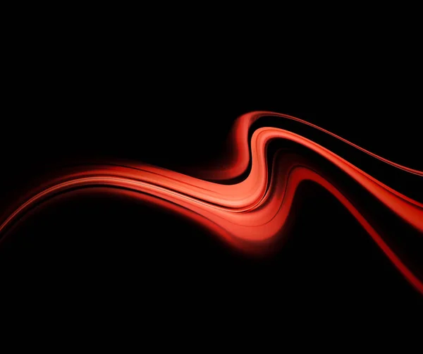 明亮的红色和黑色现代未来主义背景与抽象波浪 — 图库照片