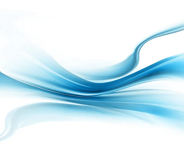 明るい青と白抽象波とモダンな未来的な背景をベクトルします — ストックベクタ