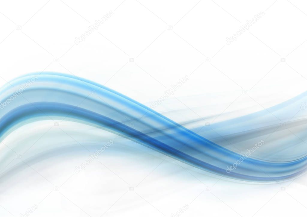 Bright blue and white modern futuristic background with abstract waves