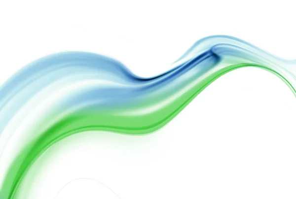 明るい青および緑モダンな未来的な背景に抽象的な波 — ストック写真