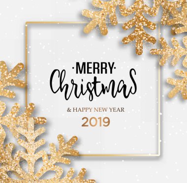 Soyut vektör altın Noel tebrik kartı