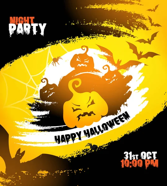 Halloween-fest design affisch — Stock vektor