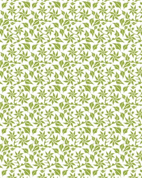Leaf Pattern White Background Wallpaper — Stock Vector