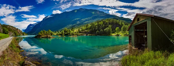 Güzel Doğa Norveç Doğal Arazisi.