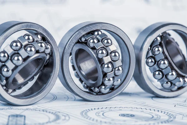 mavi bir tonlama içinde yatak ile teknik çizimler