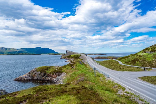Estrada Oceano Atlântico Noruega Estrada Atlântica Atlanterhavsveien Receberam Título Construção — Fotografia de Stock
