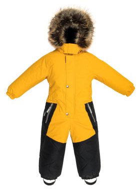 beyaz zemin üzerinde çocuk snowsuit Güz