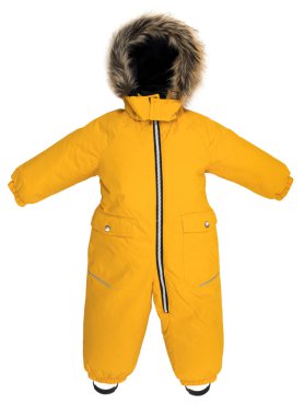 beyaz zemin üzerinde çocuk snowsuit Güz