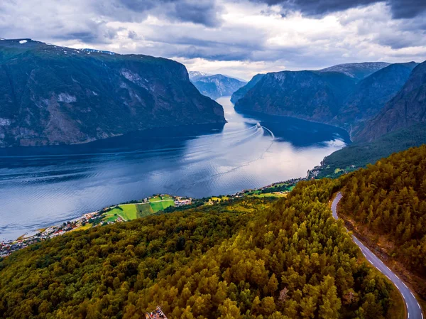 Krásná Příroda Norska Přírodní Krajiny Stegastein Rozhledna — Stock fotografie