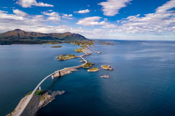 Ocean Atlantycki droga fotografia lotnicza. — Zdjęcie stockowe