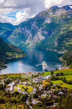 Geiranger fjord, Beautiful Nature Norway. clipart
